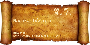 Machka Ténia névjegykártya